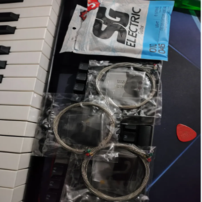 Kit 3 Encordoamentos para Guitarra 010 SG Strings Níquel Elétrica